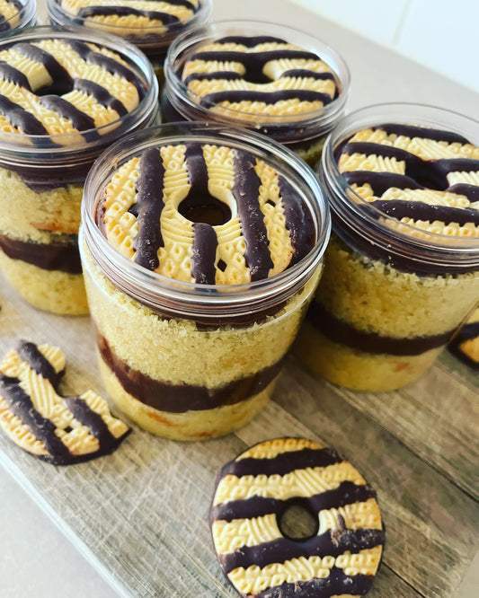 Fudge Stripe Cookie Cake Jar